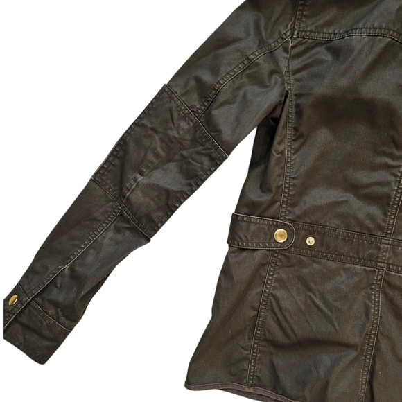 J. Crew Dee Olive Resin-coated twill jacket - Picture 6 of 8